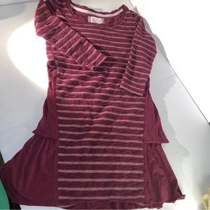 Anthropologie Saturday Sunday Dark Red Christmas/holiday Dress Women's Size S